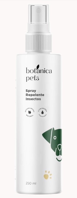 Spray BotanicaPets con aceites esenciales para protección contra insectos