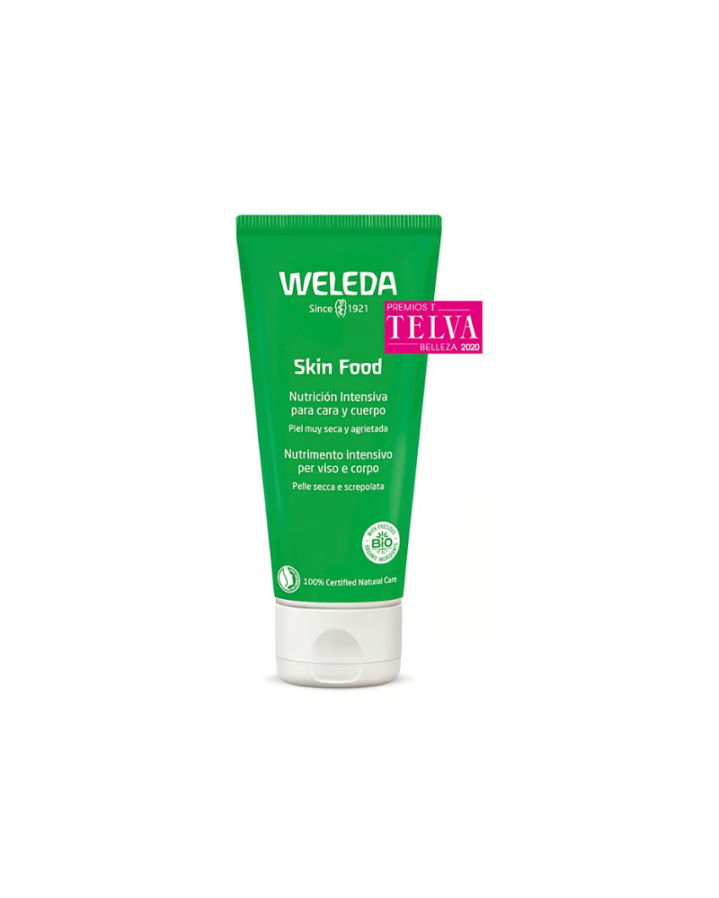 Crema skin food de weleda nutrición intensa para cara y cuerpo, piel muy seca y agrietada