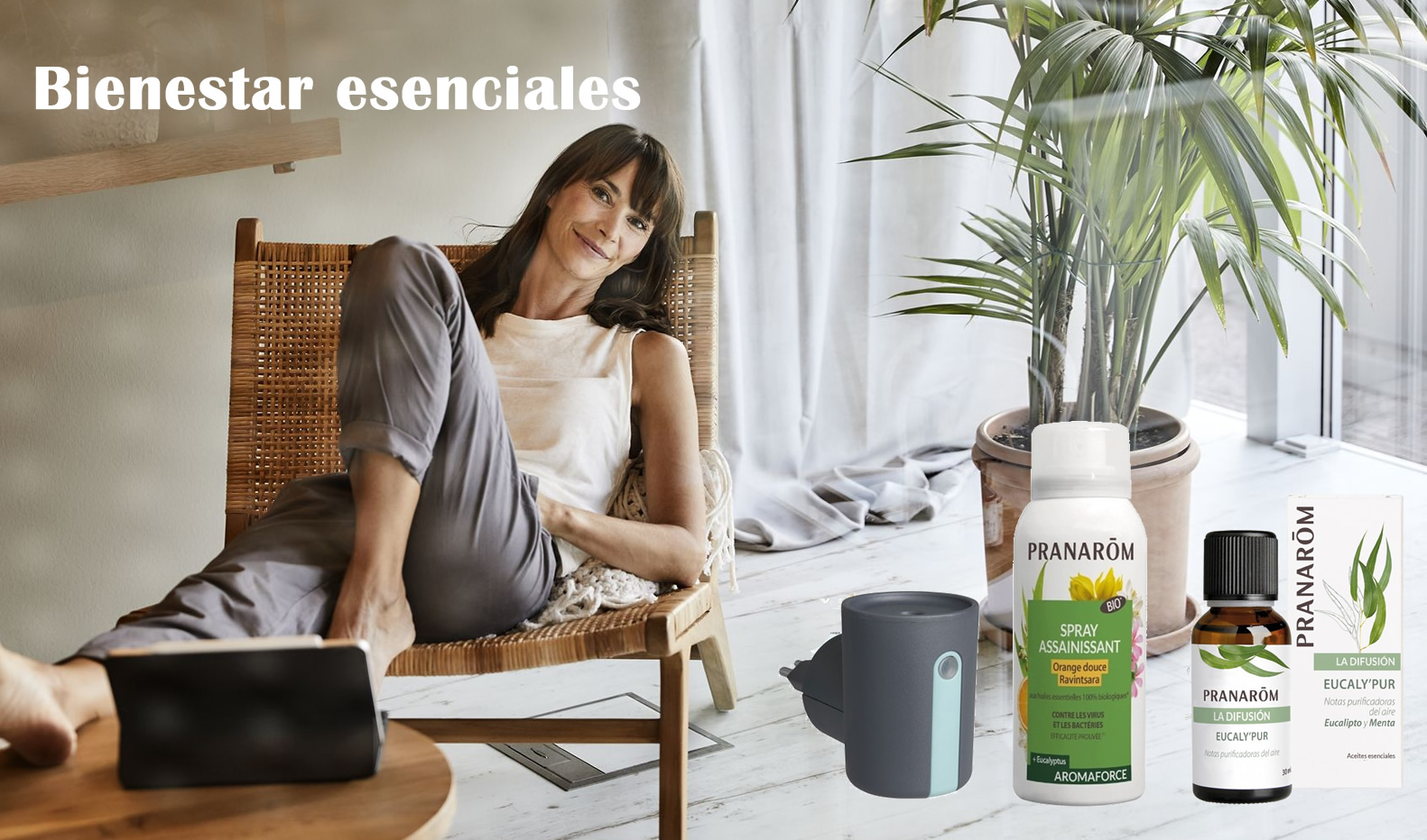 aire puro y sano con el spray purificador de naranja dulce y ravintsara de aromaforce
