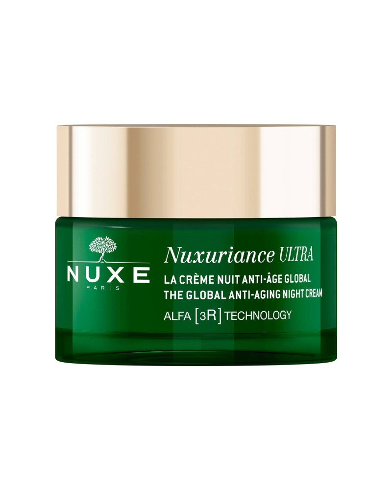 Crema de noche antiedad global nuxuriance Ultra de nuxe, tecnología Alfa 3R